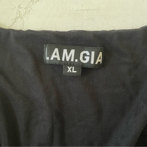 I.AM.GIA Maiya Black Lace Up Side Maxi Dress Size XL - Picture 6 of 10